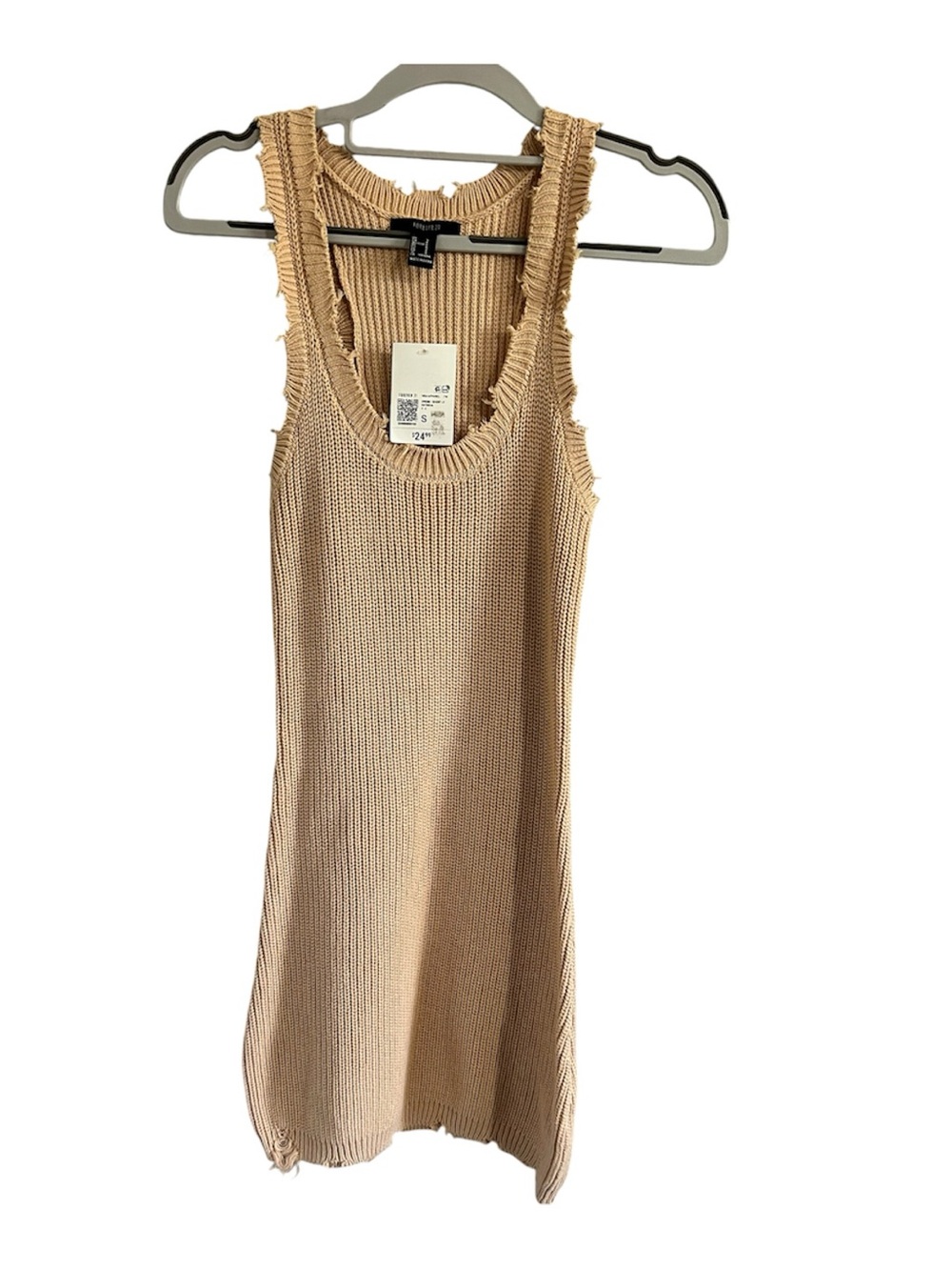Forever 21 Distressed Mini Sweater Dress